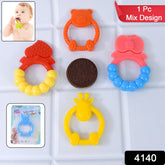 Silicone Baby Teething Toys (1 Pc Mix Design)