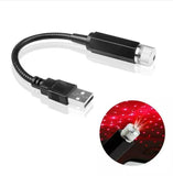 Car Star Ceiling Light Sky Projection Lamp Romantic Night Lights  (Red)