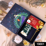 Valentines Day Love Set - Heart Light Chocolates  Golden Flower Gift Box